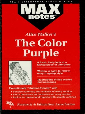 cover image of The Color Purple: MAXNotes Literature Guides